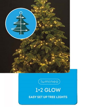 Lumineo Basic novogodišnje stepenaste LED lampice 5 nivoa 126 LED 150cm toplo bele